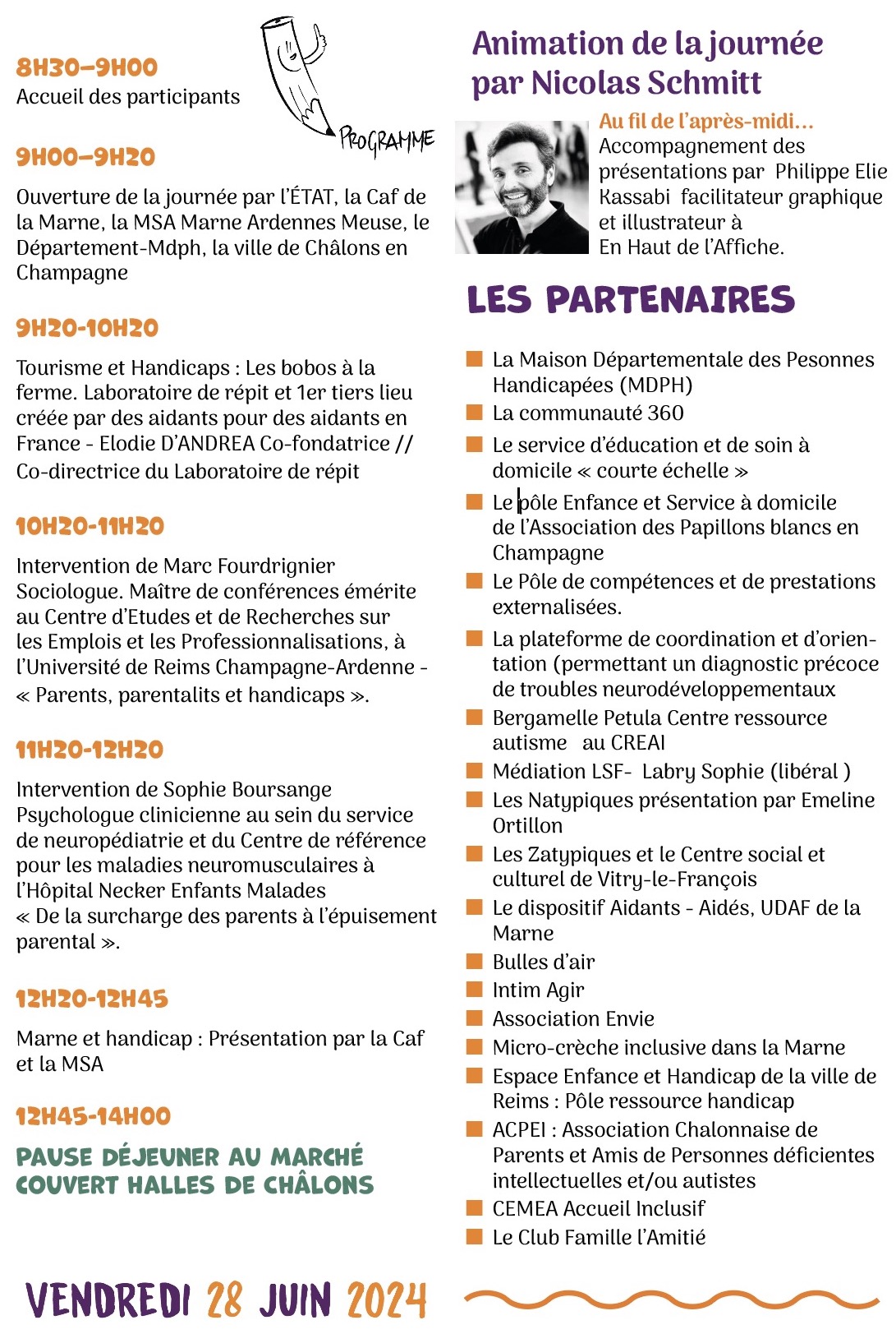 programme de la journée du 28 juin