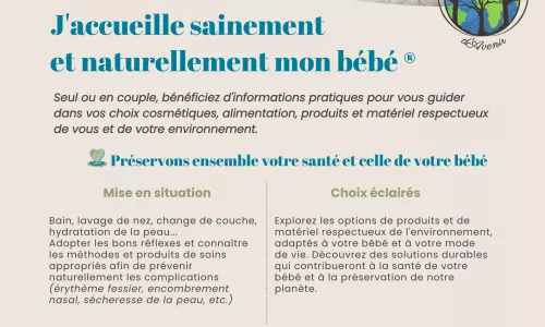 Atelier J'accueille sainement et naturellement mon bébé